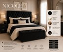 Ver imagem 4 de Cabeceira Estofada Recamier Baú para Cama Box 160cm Queen:Preto