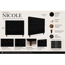 Ver imagem 2 de Cabeceira Estofada Recamier Baú para Cama Box 160cm Queen:Preto
