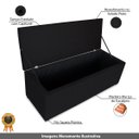 Ver imagem 6 de Cabeceira Estofada Recamier Baú para Cama Box 160cm Queen:Preto