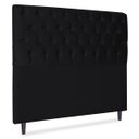 Ver imagem 1 de Cabeceira Estofada Recamier Baú para Cama Box 160cm Queen:Preto