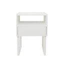 Ver imagem 5 de Mesa de Cabeceira Lateral Nicho com Gaveteiro Square Branco Laca