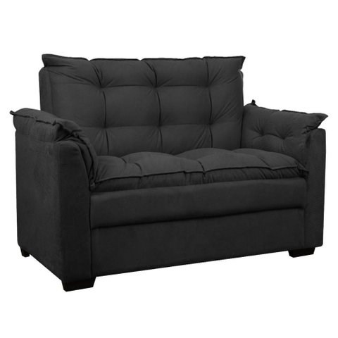 Sofá 2 Lugares Pequeno Confortável 1,40m Small Herrero Cor:Preto