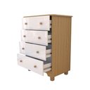 Ver imagem 3 de Cômoda Infantil Sueño 4 Gavetas 100% Mdf Branco Brilho/amêndoa - Panorama Móveis