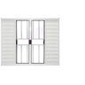 Janela 6 Folhas 100x120 Branco com Grade - 1