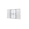 Janela 6 Folhas 100x120 Branco com Grade - 2