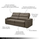 Ver imagem 2 de Sofá Retrátil e Reclinável 4 Lugares 250cm Zoho Porta Copos no Braço Veudo Castor G22 - Gran Belo
