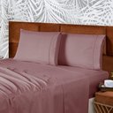 Ver imagem 3 de Jogo de Cama Lençol King Conforto Percal 300 Fios 4 Peças - Marrom