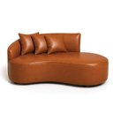 Ver imagem 2 de Sofá 4 Lugares Orgânico 220 Cm Morgan Sintético Pu Whisky D03 - D'rossi