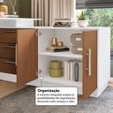 Ver imagem 6 de Escrivaninha em L com 2 Portas e 3 Gavetas Multimóveis Crrui-ESC005 Branco/Madeirado
