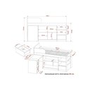 Ver imagem 3 de Cama Multifuncional Juvenil Cm8021 C- Escrivaninha Branco - Tecno Mobili