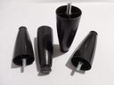 Ver imagem 3 de Kit 12 Pés para Cama Box ou Baú Juvene Preto 12cm com Regulagem