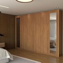 Ver imagem 1 de Guarda-roupa Casal Aura 6 Portas 6 Gavetas com Espelho Cinamomo - Panorama Móveis