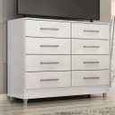 Ver imagem 1 de Cômoda Raissa 8 Gavetas Branco - Quarta Divisão