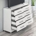 Ver imagem 3 de Cômoda Raissa 8 Gavetas Branco - Quarta Divisão