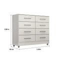 Ver imagem 2 de Cômoda Raissa 8 Gavetas Branco - Quarta Divisão