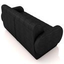 Ver imagem 7 de Sofá 3 Lugares Sala Living Orgânico 188cm Fávara K01 Couríssimo Preto - Lyam Decor