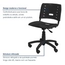 Ver imagem 5 de Kit 2 Cadeiras de Escritório Base Giratória Elo Preto