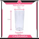 Ver imagem 4 de Jogo 6 Copos de Vidro Tower Listras 250ml Class Home