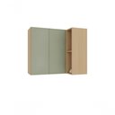 Ver imagem 1 de Armário Aéreo Domus 95cm 2 Portas MDF de Bater Verde Luciane Móveis