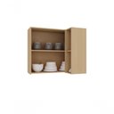 Ver imagem 2 de Armário Aéreo Domus 95cm 2 Portas MDF de Bater Verde Luciane Móveis