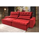 Ver imagem 2 de Sofá Retrátil/reclinável França 300cm Suede Velut com Molas no Assento - King House