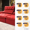 Ver imagem 5 de Sofá Retrátil/reclinável França 300cm Suede Velut com Molas no Assento - King House