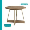 Ver imagem 2 de Mesa de Jantar Redonda 90cm Átria 1594 Carraro Dourada