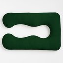 Ver imagem 1 de Almofada Travesseiro de Corpo Gestante Relaxante Isa Grande Macia Veludo Verde Escuro - Abmaza