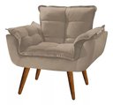 Ver imagem 2 de Namoradeira + 2 Poltronas Decorativa Opalla Sala de Estar Consultorio Clinica Suede Capuccino - Deco