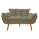 Ver imagem 5 de Namoradeira + 2 Poltronas Decorativa Opalla Sala de Estar Consultorio Clinica Suede Capuccino - Deco