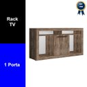 Ver imagem 3 de Rack para Tv até 42 Polegadas Sala Multiuso 1 Porta Rústico
