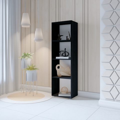 Estante com 04 Nichos Calum:preto