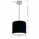 Ver imagem 2 de Lustre Luminária Pendente Vivare Free Lux Pe-4106cz Cúpula em Tecido 20x25cm