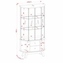 Ver imagem 3 de Cristaleira Moss 4 Portas com Prateleiras de Vidro - Cinamomo Off White - Madetec