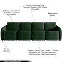 Ver imagem 3 de Sofá Cama Modulado Retrátil e Reclinável Decorativo Varsóvia 356cm Veludo Verde G33 - Gran Belo