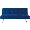 Ver imagem 3 de Sofá Cama 2 Lugares 177 Pé Cromado Azul com Cromado