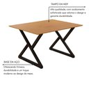 Ver imagem 4 de Sala de Jantar Mesa 160x90 6 Cadeiras Allegra Estilo Moderno