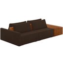 Ver imagem 2 de Sofá Ilha Modular para Sala 252cm com Puff Dublin K01 Veludo Marrom Sintético Caramelo - Lyam