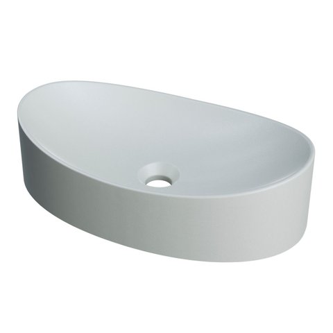 Cuba Pia para Banheiro Oval Canoa 46cm Tânia C08 Cinza - Mpozenato