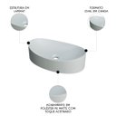 Ver imagem 3 de Cuba Pia para Banheiro Oval Canoa 46cm Tânia C08 Cinza - Mpozenato