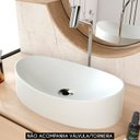 Ver imagem 2 de Cuba Pia para Banheiro Oval Canoa 46cm Tânia C08 Cinza - Mpozenato