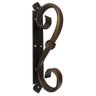 Lindo Puxador de Ferro Rústico em "S" para Portas de Vidro e Madeira - Verniz - 1