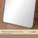 Ver imagem 7 de Espelho Grande Oval com Base Reta Corpo Inteiro 150x60 Cm com Suporte de Chão
