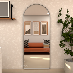 Espelho Grande Oval com Base Reta Corpo Inteiro 150 X 60 Cm com Suporte de Chão - 1