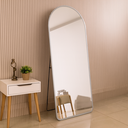 Ver imagem 1 de Espelho Grande Oval com Base Reta Corpo Inteiro 150x60 Cm com Suporte de Chão