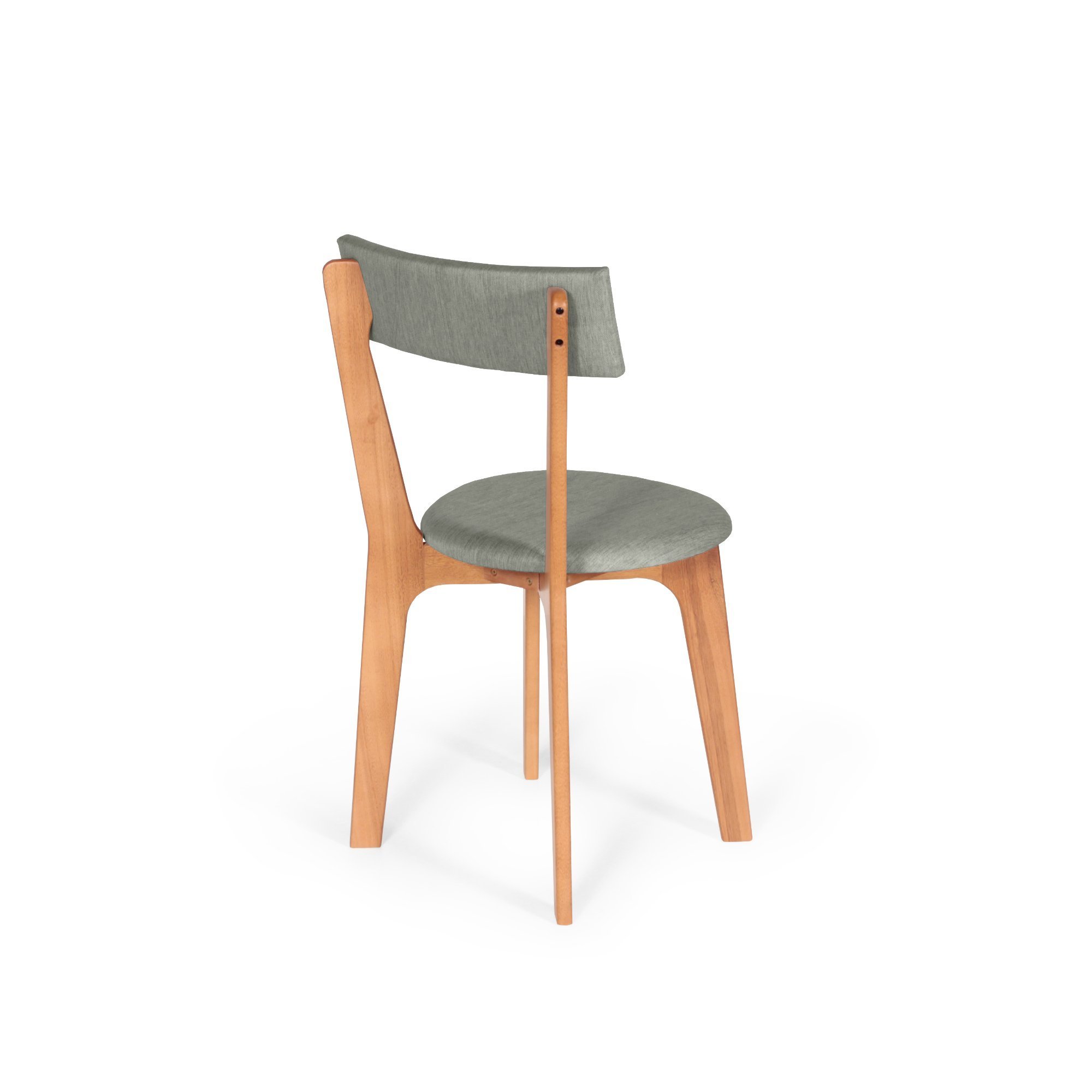 Kit 4 Cadeiras de Jantar em Madeira Estofadas - Anjo Gabriel Design Verde - 2