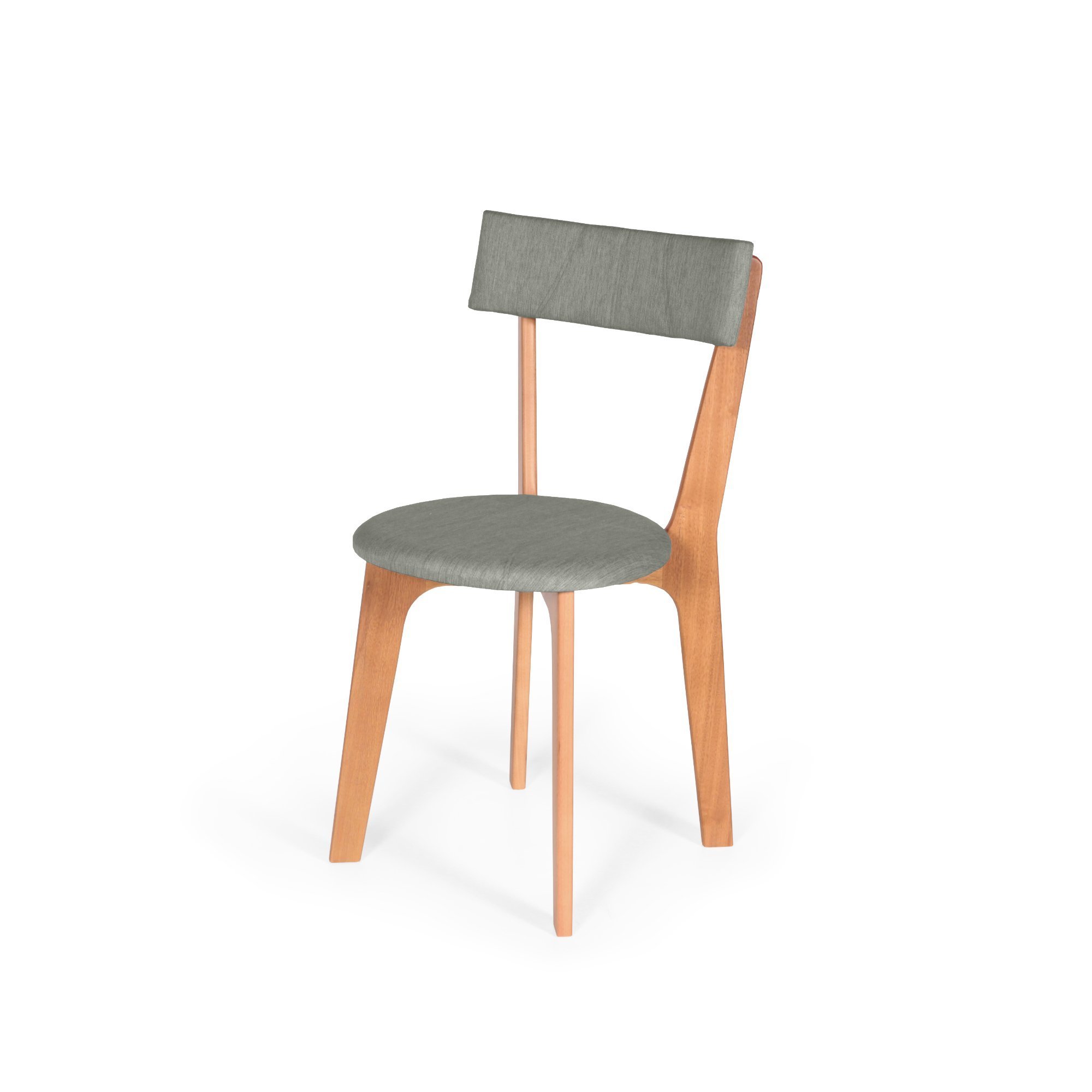 Kit 4 Cadeiras de Jantar em Madeira Estofadas - Anjo Gabriel Design Verde - 3