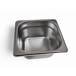 Kit 3 Cubas Gastronômica Inox Gn 1/6 100mm sem Alça Prateada - 4