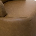 Ver imagem 7 de Poltrona Decorativa Giratória Orgânica Donk L08 Couro Camel - Mpozenato