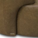 Ver mais imagens de Poltrona Decorativa Giratória Orgânica Donk L08 Couro Camel - Mpozenato